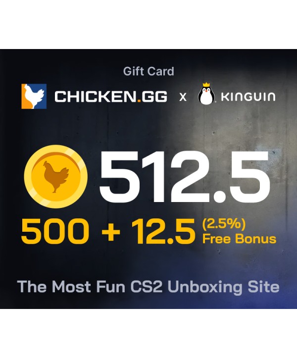 Chicken.GG 500 + 12.5 FREE Tokens Key GLOBAL